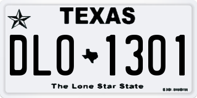 TX license plate DLO1301