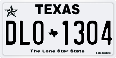 TX license plate DLO1304