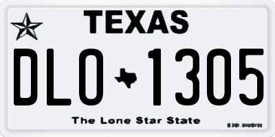 TX license plate DLO1305