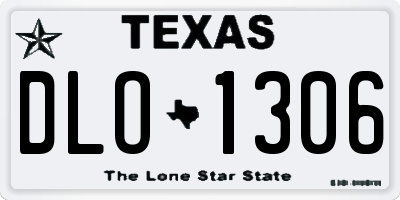 TX license plate DLO1306