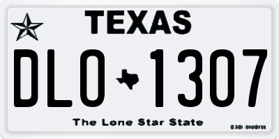 TX license plate DLO1307