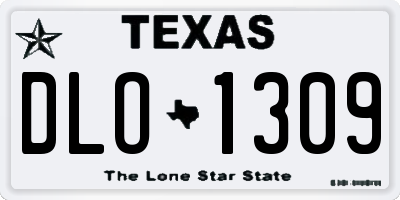 TX license plate DLO1309