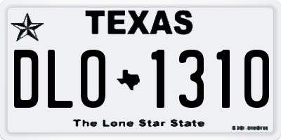 TX license plate DLO1310