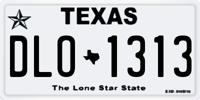TX license plate DLO1313