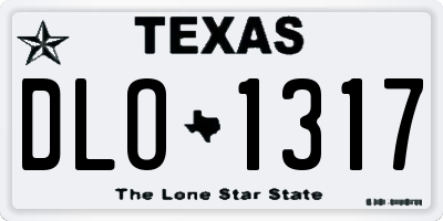 TX license plate DLO1317