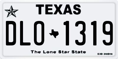 TX license plate DLO1319