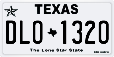 TX license plate DLO1320