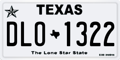 TX license plate DLO1322