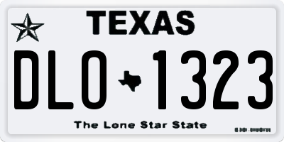 TX license plate DLO1323