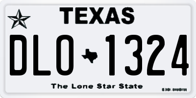 TX license plate DLO1324