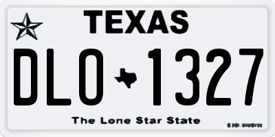 TX license plate DLO1327