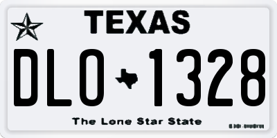 TX license plate DLO1328