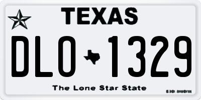 TX license plate DLO1329