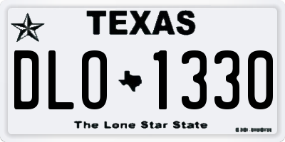 TX license plate DLO1330