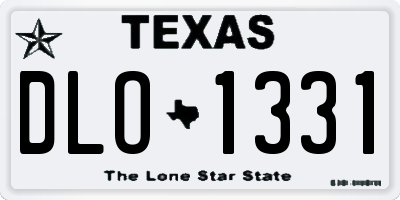 TX license plate DLO1331