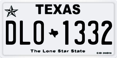 TX license plate DLO1332