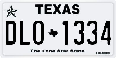 TX license plate DLO1334