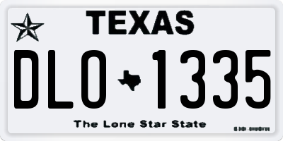 TX license plate DLO1335