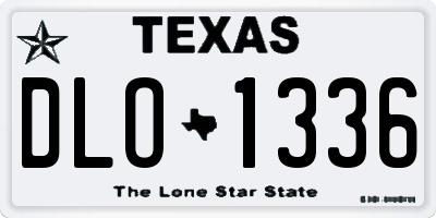 TX license plate DLO1336