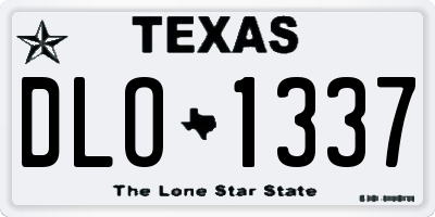 TX license plate DLO1337