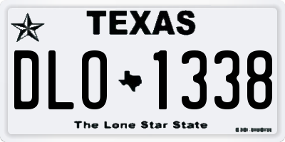 TX license plate DLO1338