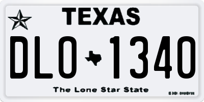 TX license plate DLO1340