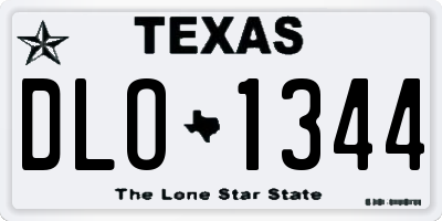 TX license plate DLO1344