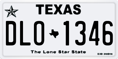 TX license plate DLO1346