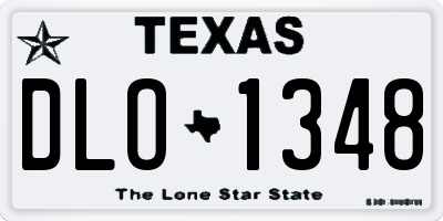 TX license plate DLO1348