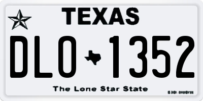 TX license plate DLO1352