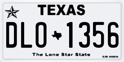 TX license plate DLO1356