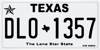 TX license plate DLO1357