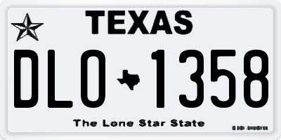 TX license plate DLO1358