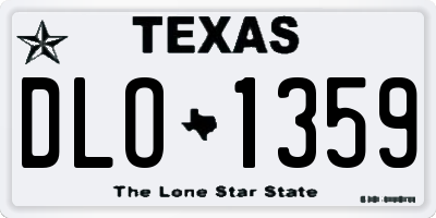 TX license plate DLO1359