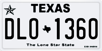 TX license plate DLO1360