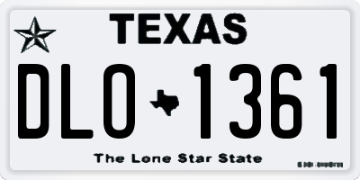 TX license plate DLO1361