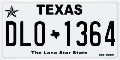 TX license plate DLO1364