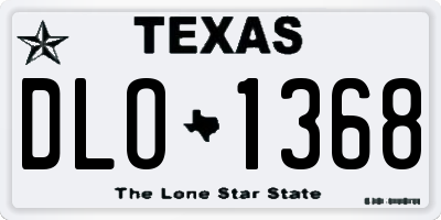 TX license plate DLO1368