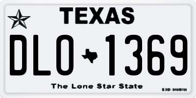 TX license plate DLO1369