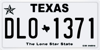 TX license plate DLO1371