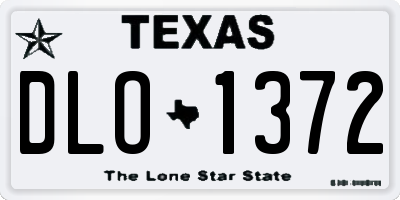 TX license plate DLO1372