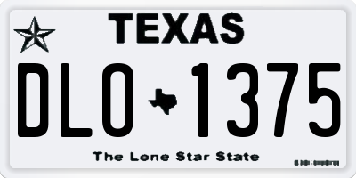 TX license plate DLO1375