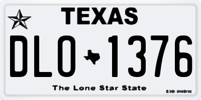 TX license plate DLO1376