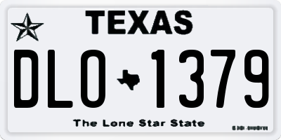 TX license plate DLO1379