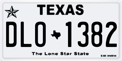 TX license plate DLO1382