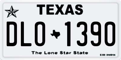 TX license plate DLO1390
