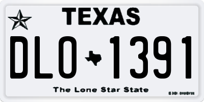 TX license plate DLO1391
