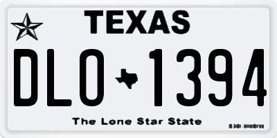TX license plate DLO1394