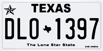 TX license plate DLO1397