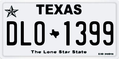 TX license plate DLO1399